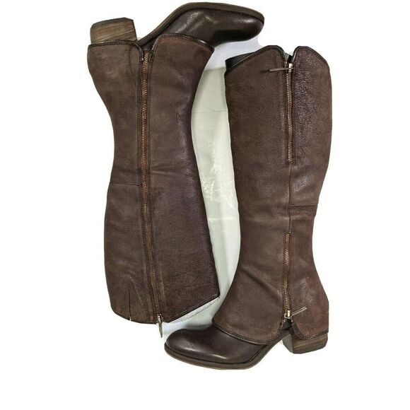 Donald J Pilner brown Riding Boots Western Tall Equestrian Couture New - Picture 4 of 12